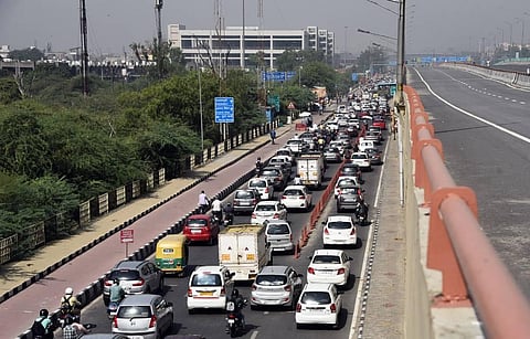 Representational image of Delhi roads during peak traffic. (Photo | Parveen Negi, EPS)