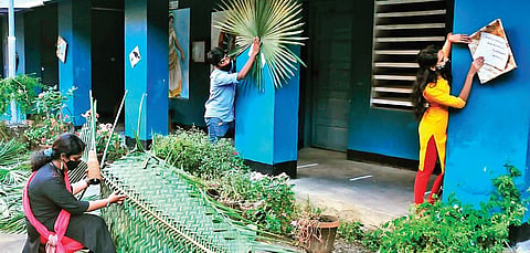 The Haritha booth at SRV upper primary school
