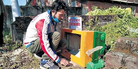 Locals know Dowarah as an “innovator” who turns scrap into utility items. (Photo | Express)