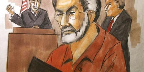 Chicago businessman Tahawwur Rana in a courtroom artist's drawing (File photo | AP)