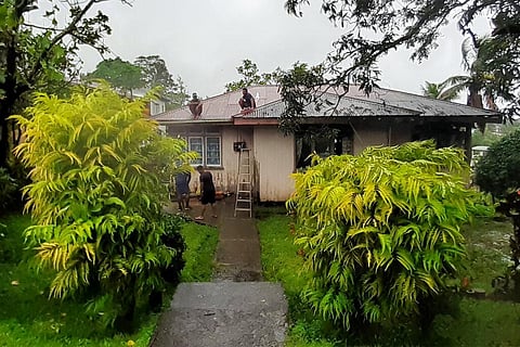 People repair a house in the preparation for cyclone Yasa in the Tamavua neighborhood of Suva, Fiji on Thursday. (Photo | AP)