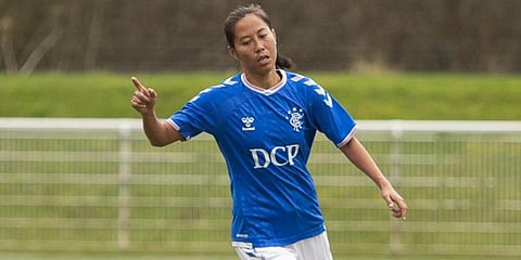 Rangers FC striker Bala Devi (Photo | Rangers FC Twitter)