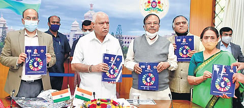 Chief Minister B S Yediyurappa releases the ‘SDG 2030 goals - strategies and action plan for Karnataka’