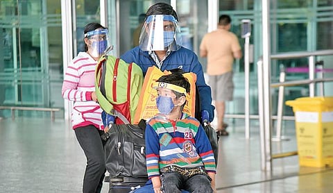 International passengers arrive at the Kempegowda International Airport in Bengaluru. (File Photo | Nagaraja Gadekal, EPS)
