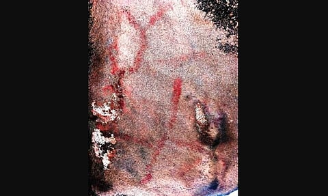 The prehistoric painting discovered by  Satyanarayana Dyavanapalli