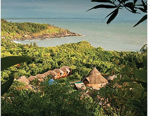 A bird’s-eye view of SwaSwara, meditation by the sea, relaxing environs of the property, sattvic fare