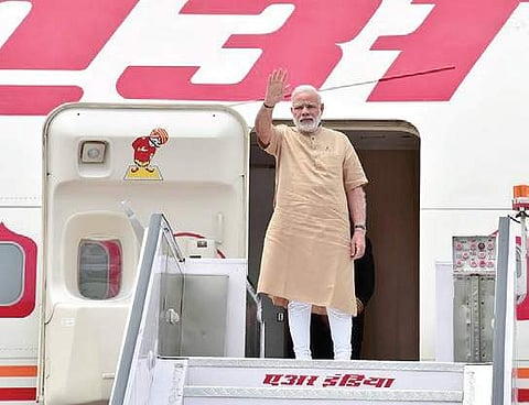 PM Narendra Modi on Air India One. (File Photo)
