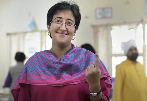 Atishi Marlena was fielded from Kalkaji in place of sitting MLA Avtar Singh Kalka and won against BJP's Dharambir Singh by a margin of over 11,300 votes. (Photo | PTI)