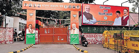 All the resources poured could only push vote share to 38.51 per cent, an eight percentage jump from 2015. (Photo | Parveen Negi, EPS)
