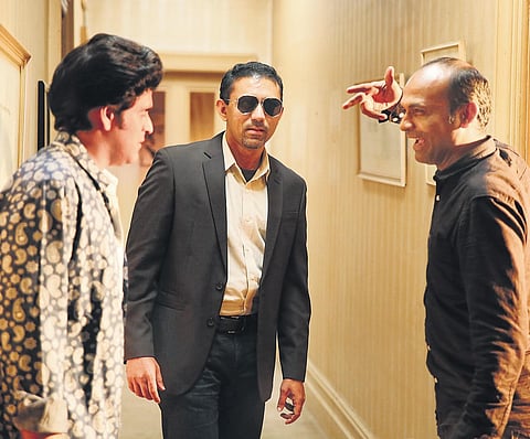 Kettavan director NK Kandi in the sets of 'Day Knight'. (Photo| EPS)