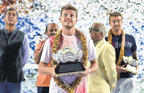 Australia’s James Duckworth after winning the men’s singles final (Photo | Shriram BN, EPS)