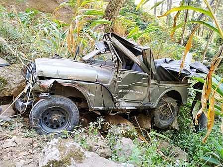 The jeep that fell into a gorge in Idukki | EPS