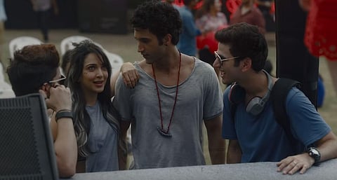 Kiara Advani with the rest of the cast of 'Guilty'. (photo| YouTube screengrab)