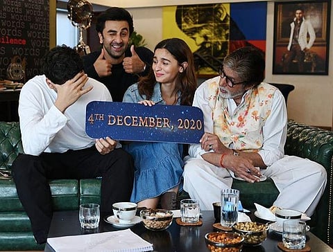 The cast of 'Brahmastra' with director Ayan Mukerji. (Photo | Instagram)