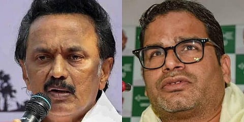 DMK chief MK Stalin (left) and poll strategist Prashant Kishor (right)