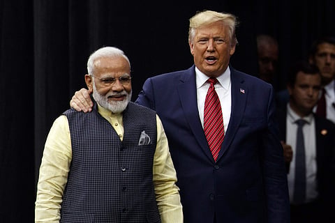 President Donald Trump with Indian Prime Minister Narendra Modi. (File Photo | AP)