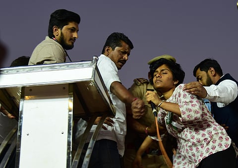 Amulya was sent to 14-day judicial custody after police arrested her. (Photo | Vinod Kumar T, EPS)