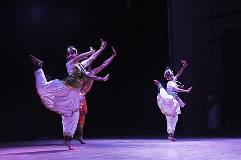 Artistes performing Kuchipudi. (Photo| EPS/ P Ravindra Babu)
