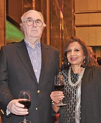 Kiran Mazumdar-Shaw  with husband John Shaw
