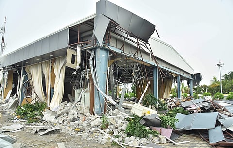 Praja Vedika, a pre-engineered structure razed down by the YSRC government calling it an illegal structure. (File Photo | EPS)