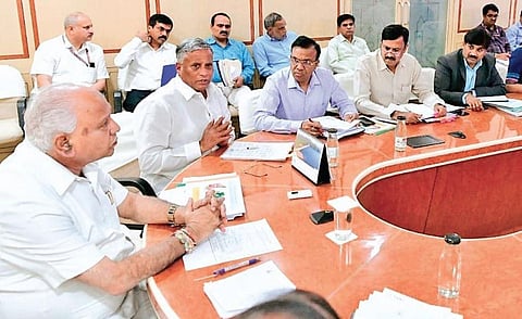 CM BS Yediyurappa holds a pre-budget meeting in Bengaluru on Monday