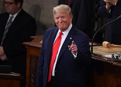 US President Donald Trump delivers the State of the Union address at the US Capitol in Washington, DC, on February 4, 2020. (Photo | AFP)