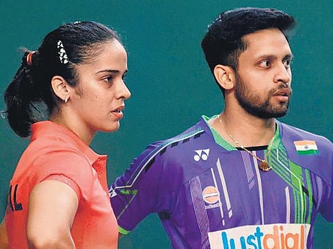 Saina Nehwal and Parupalli Kashyap are back in India from Europe. (File Photo)