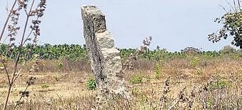 A Menhir found in Hosananjapura village, Bhadravati taluk