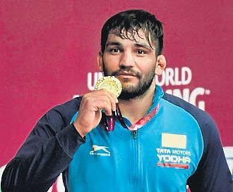 Sunil Kumar, Greco-Roman wrestler