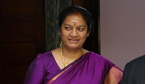 Expelled AIADMK Rajya Sabha MP Sasikala Pushpa.  (File photo | EPS)