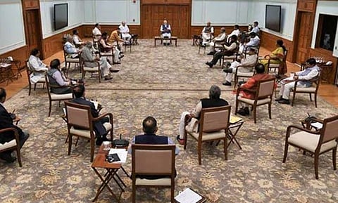 Social Distancing at the Union Cabinet meeting. (Photo | Special Arrangement)