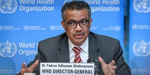 WHO chief Tedros Adhanom Ghebreyesus. (File photo|AFP)