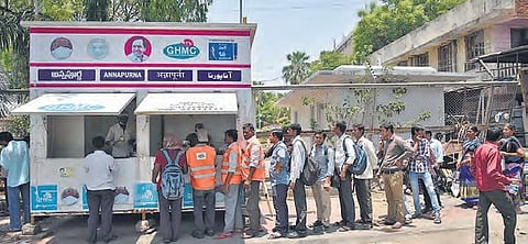 KT Rama Rao requested to provide free meals facilities at various places in the Hyderabad city.