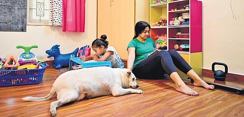 Dr Shwetha Rahul with her daughter Prakriti