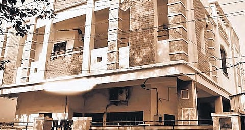 The house where Chinese nationals lived as tenants locked down by the authorities for the last one-and-a-half months in Karimnagar