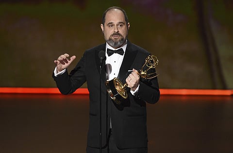 Craig Mazin accepts the award for outstanding writing for a limited series or movie for 'Chernobyl' at the 71st Primetime Emmy Awards. (Photo | AP)