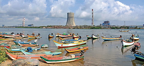 Fishing boats stranded at Ennore, following the lockdown, in Chennai on Saturday | R Satish Babu