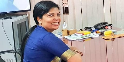 Goa CM Pramod Sawant's wife Sulakshana (Photo | BJP Mahila Morcha Twitter)