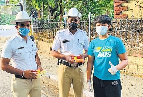Aryan Kunzang Chawla has started a Care For Cops initiative