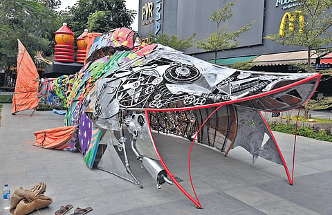The ‘Tiger of the Cauvery’ installation