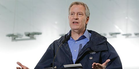 New York City mayor Bill de Blasio. (Photo| AP)