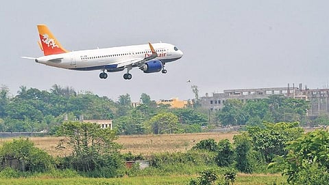 The special flight carrying Bhutan nationals takes off from Bhubaneswar  airport on Thursday | Aditya Chandra Panda