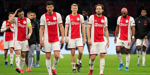 No team will be declared champions after Ajax and AZ Alkmaar were left level on points at the top of the table with nine games still to play. (Photo | AP)