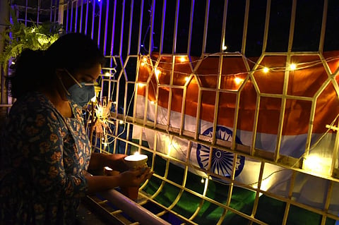 In fight against coronaviorus, People across India turn off light at 9 pm after PM Modi's appeal. (Photo | EPS)