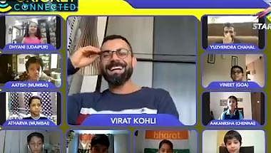 In this particular video, Kohli was seen interacting with kids on Star Sports' show 'Cricket Connected'.