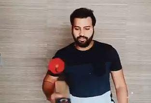 Rohit posted a video on his Twitter handle where the limited-overs vice-captain could be seen juggling the ball using the handle of his bat.