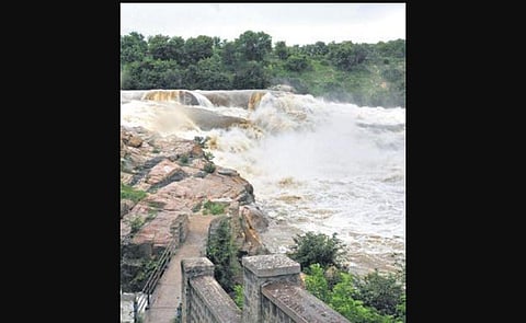 A rather clean Cauvery river.