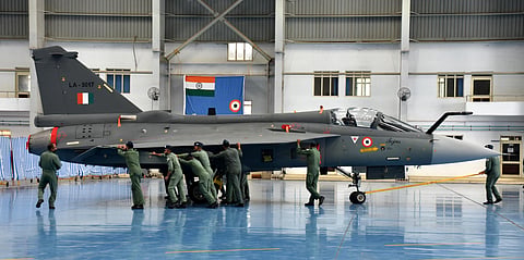 Final Operation Clearences for Tejas during the induction ceremony at Sulur air base at the outskirts of Coimbatore. (Photo | U Rakesh Kumar, EPS)