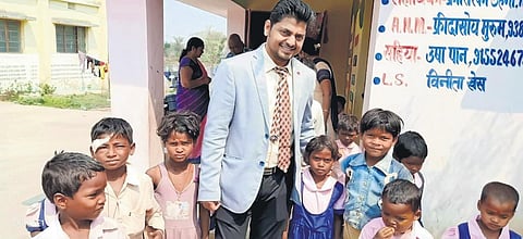 Aditya Ranjan changed the face of education in all 750 Anganwadis in West Singhbhum. (Photo | EPS)