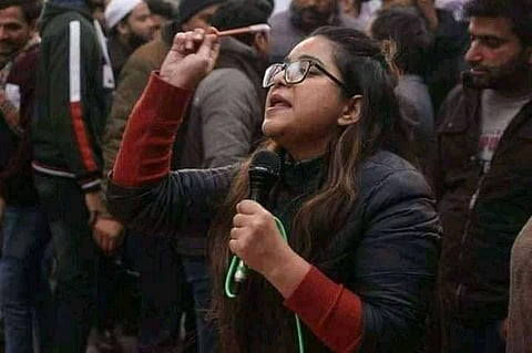 Jamia student Safoora Zargar was arrested last month in connection with the protests in northeast Delhi’s Jaffrabad in Feb.  (Photo | Twitter)